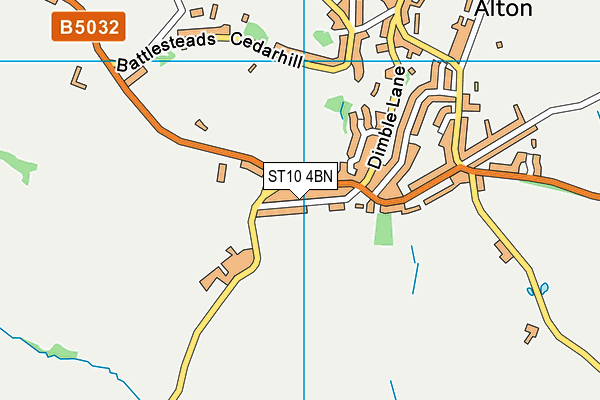 ST10 4BN map - OS VectorMap District (Ordnance Survey)