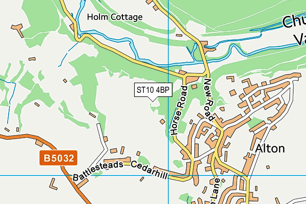 ST10 4BP map - OS VectorMap District (Ordnance Survey)