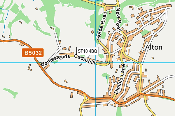 ST10 4BQ map - OS VectorMap District (Ordnance Survey)