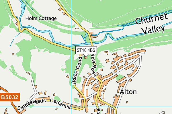 ST10 4BS map - OS VectorMap District (Ordnance Survey)