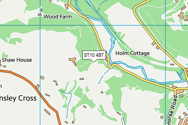 ST10 4BT map - OS VectorMap District (Ordnance Survey)