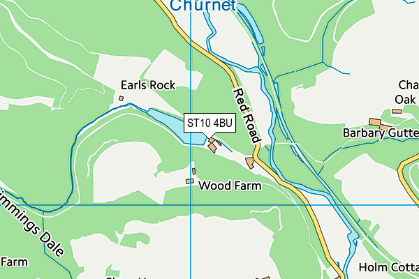 ST10 4BU map - OS VectorMap District (Ordnance Survey)