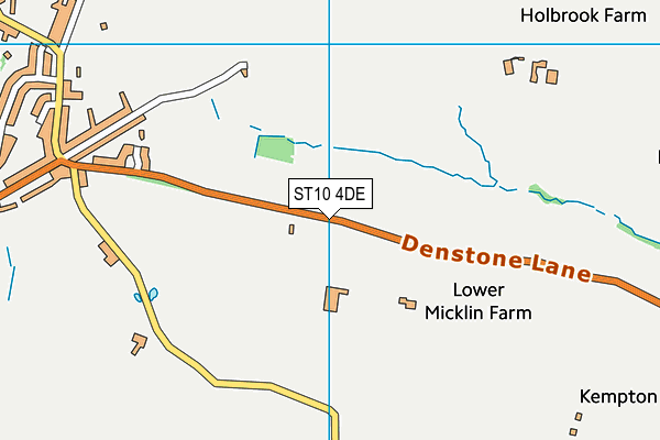 ST10 4DE map - OS VectorMap District (Ordnance Survey)
