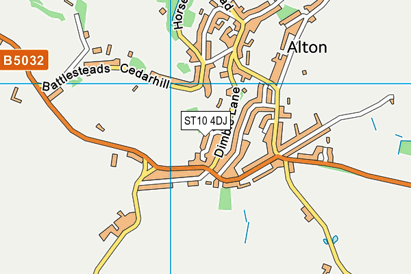 ST10 4DJ map - OS VectorMap District (Ordnance Survey)