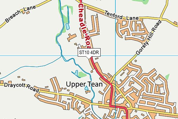 ST10 4DR map - OS VectorMap District (Ordnance Survey)