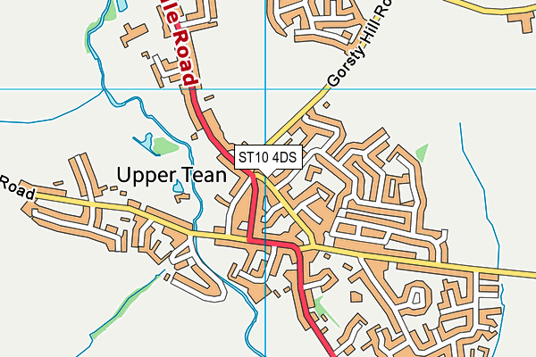 St Thomas' Catholic Primary School map (ST10 4DS) - OS VectorMap District (Ordnance Survey)
