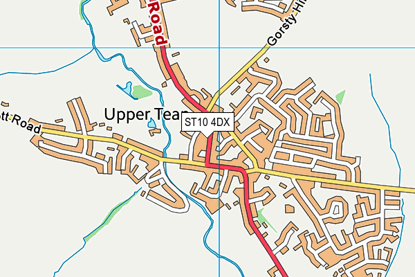 ST10 4DX map - OS VectorMap District (Ordnance Survey)