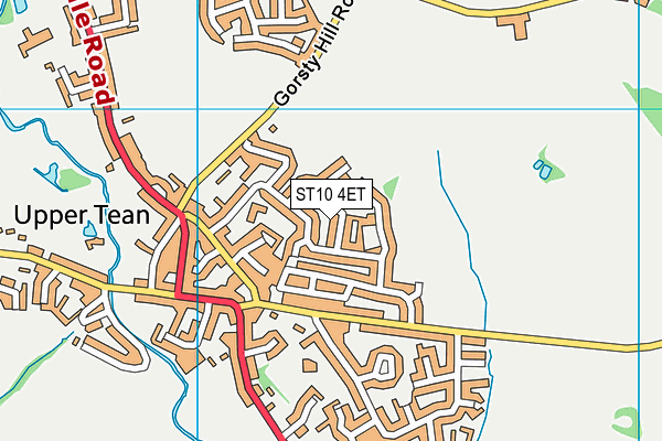 ST10 4ET map - OS VectorMap District (Ordnance Survey)