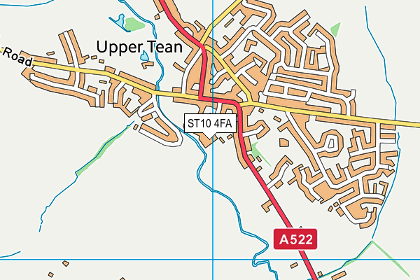 ST10 4FA map - OS VectorMap District (Ordnance Survey)