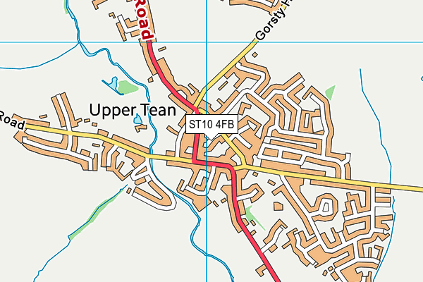 ST10 4FB map - OS VectorMap District (Ordnance Survey)