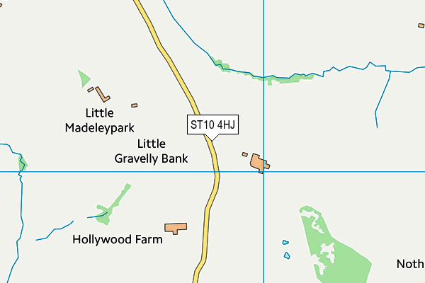 ST10 4HJ map - OS VectorMap District (Ordnance Survey)