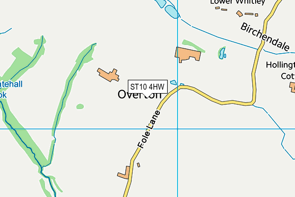 ST10 4HW map - OS VectorMap District (Ordnance Survey)