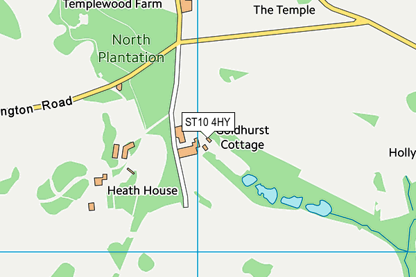 ST10 4HY map - OS VectorMap District (Ordnance Survey)