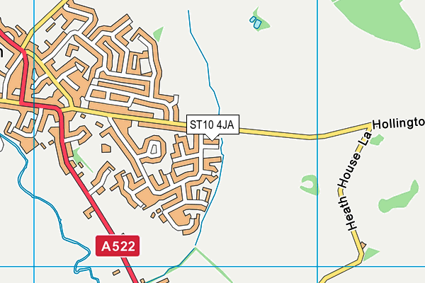 ST10 4JA map - OS VectorMap District (Ordnance Survey)