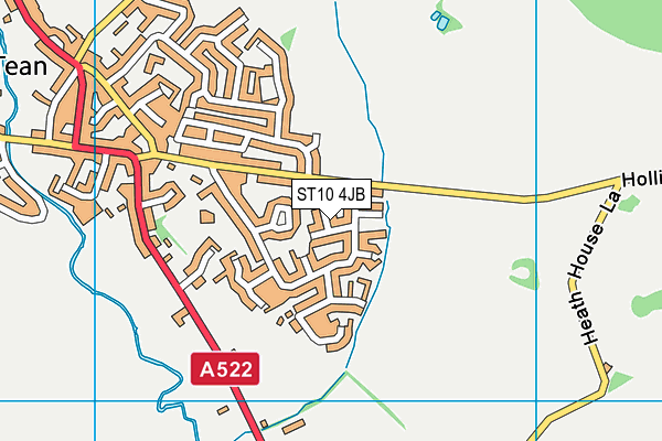 ST10 4JB map - OS VectorMap District (Ordnance Survey)