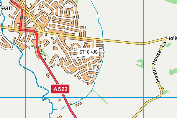 ST10 4JS map - OS VectorMap District (Ordnance Survey)