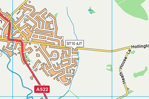 ST10 4JT map - OS VectorMap District (Ordnance Survey)