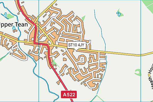 ST10 4JY map - OS VectorMap District (Ordnance Survey)
