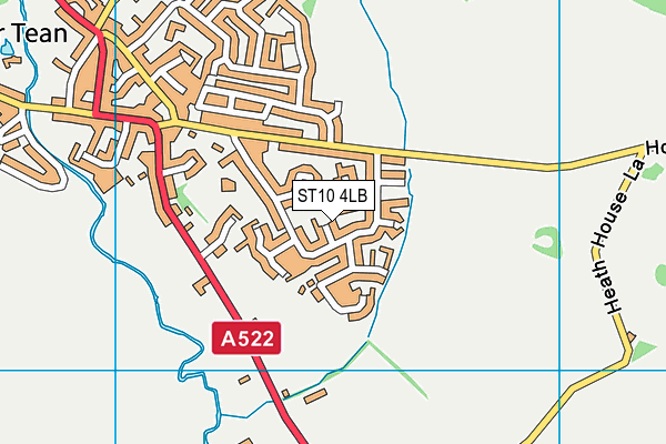 ST10 4LB map - OS VectorMap District (Ordnance Survey)