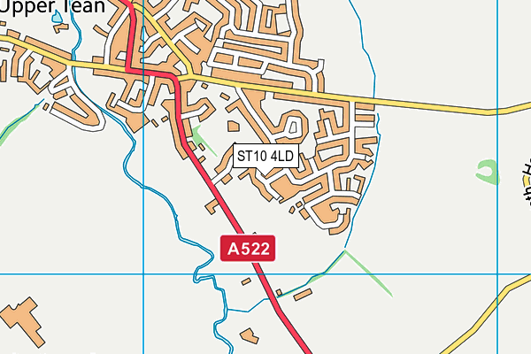 ST10 4LD map - OS VectorMap District (Ordnance Survey)