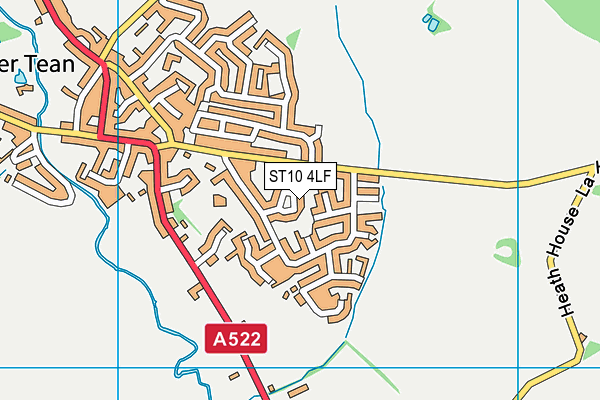 ST10 4LF map - OS VectorMap District (Ordnance Survey)