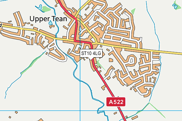 ST10 4LG map - OS VectorMap District (Ordnance Survey)