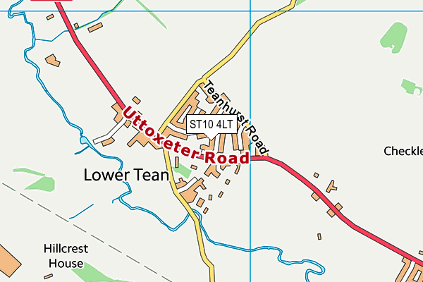 ST10 4LT map - OS VectorMap District (Ordnance Survey)