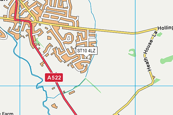 ST10 4LZ map - OS VectorMap District (Ordnance Survey)