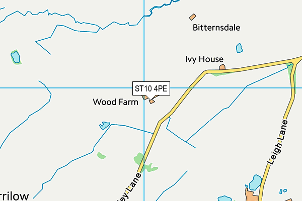 ST10 4PE map - OS VectorMap District (Ordnance Survey)