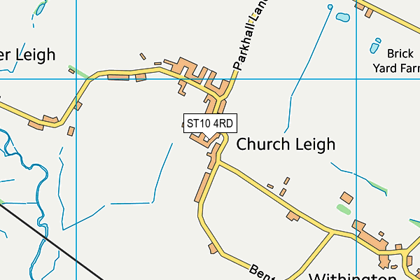 ST10 4RD map - OS VectorMap District (Ordnance Survey)