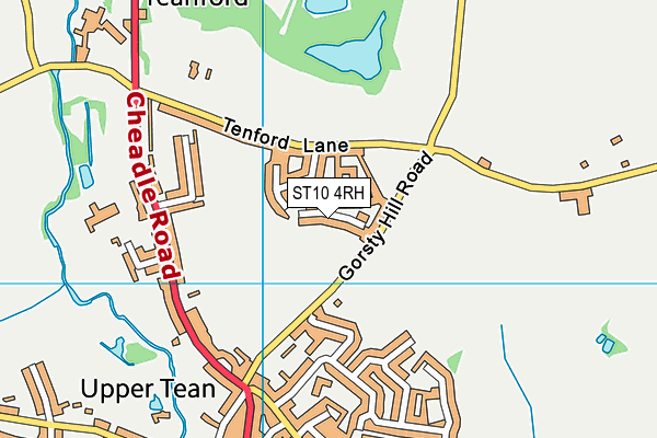 ST10 4RH map - OS VectorMap District (Ordnance Survey)