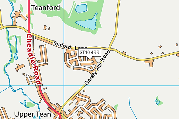 ST10 4RR map - OS VectorMap District (Ordnance Survey)
