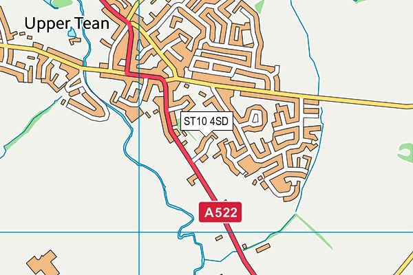 ST10 4SD map - OS VectorMap District (Ordnance Survey)