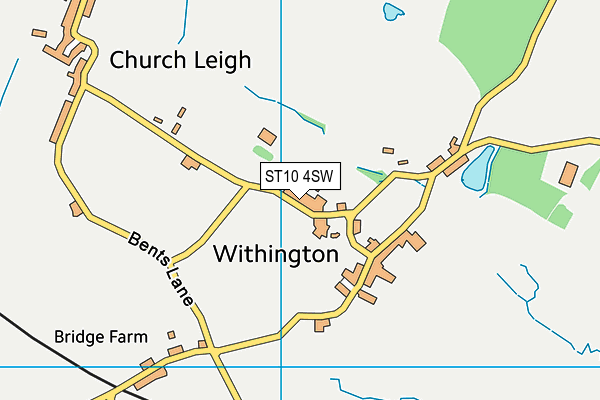 ST10 4SW map - OS VectorMap District (Ordnance Survey)