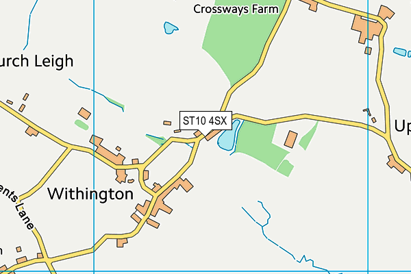ST10 4SX map - OS VectorMap District (Ordnance Survey)