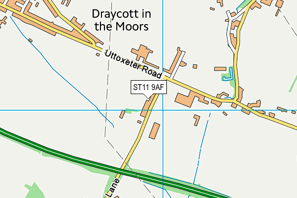 Draycott Sports Centre Ltd map (ST11 9AF) - OS VectorMap District (Ordnance Survey)
