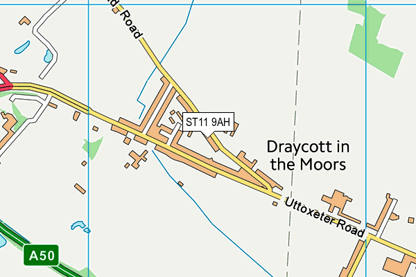 Draycott Moor College map (ST11 9AH) - OS VectorMap District (Ordnance Survey)
