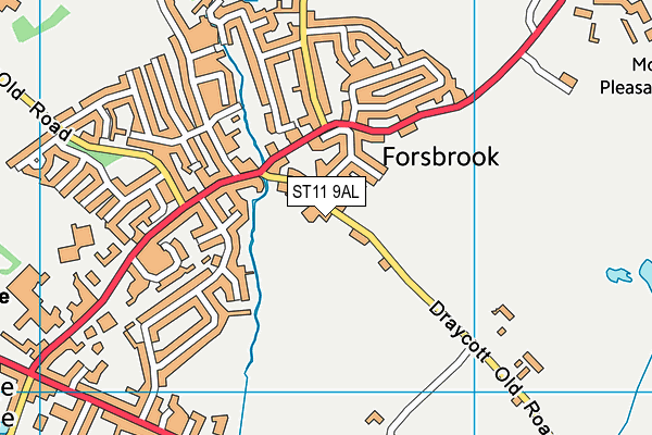 ST11 9AL map - OS VectorMap District (Ordnance Survey)