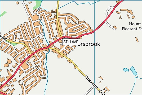 ST11 9AP map - OS VectorMap District (Ordnance Survey)
