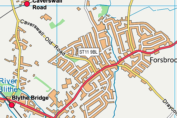 ST11 9BL map - OS VectorMap District (Ordnance Survey)