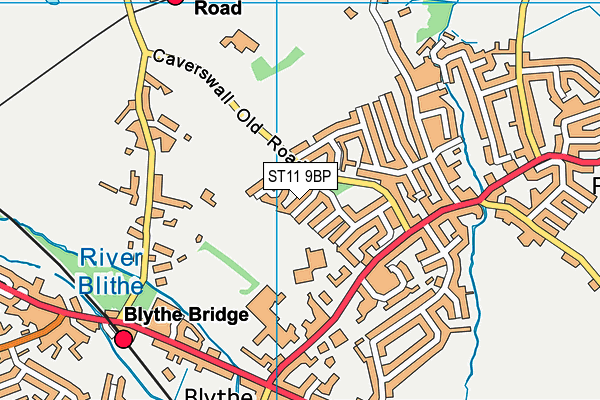 ST11 9BP map - OS VectorMap District (Ordnance Survey)