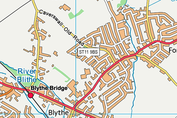 ST11 9BS map - OS VectorMap District (Ordnance Survey)