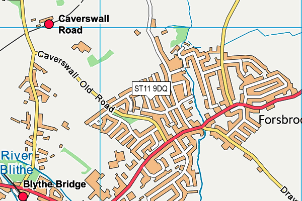 ST11 9DQ map - OS VectorMap District (Ordnance Survey)