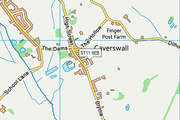 ST11 9EB map - OS VectorMap District (Ordnance Survey)