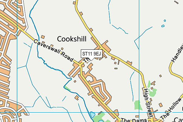 ST11 9EJ map - OS VectorMap District (Ordnance Survey)