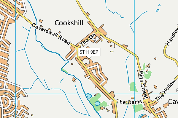 ST11 9EP map - OS VectorMap District (Ordnance Survey)