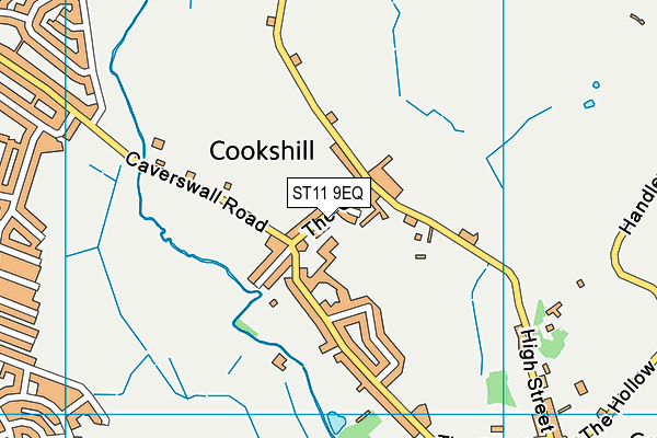 ST11 9EQ map - OS VectorMap District (Ordnance Survey)