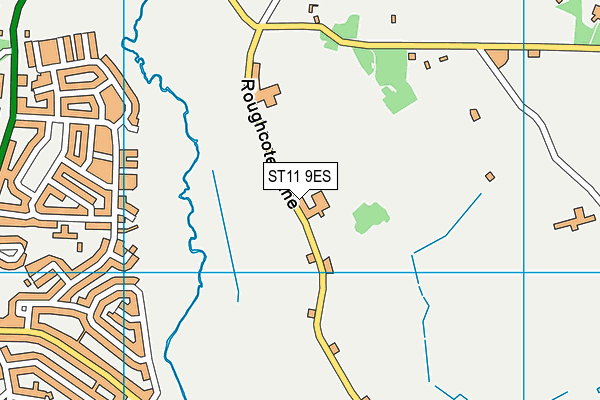 ST11 9ES map - OS VectorMap District (Ordnance Survey)