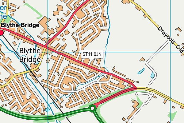 ST11 9JN map - OS VectorMap District (Ordnance Survey)