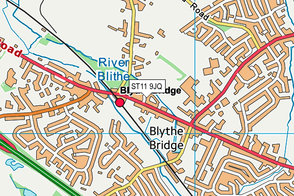 ST11 9JQ map - OS VectorMap District (Ordnance Survey)